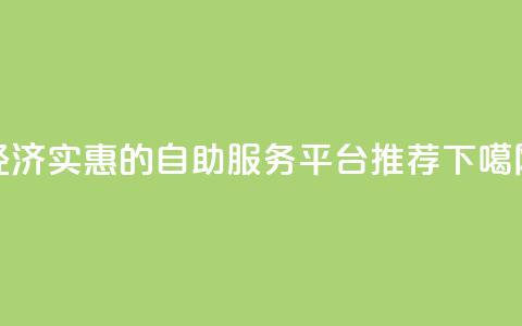 经济实惠的自助服务平台推荐 第1张 经济实惠的自助服务平台推荐 第1张