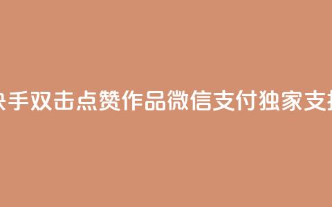 快手双击点赞作品	，微信支付独家支持 第1张