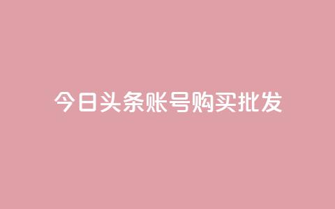 今日头条账号购买批发 - 今日头条账号批发购买指南与建议~ 第1张 今日头条账号购买批发 - 今日头条账号批发购买指南与建议~ 第1张